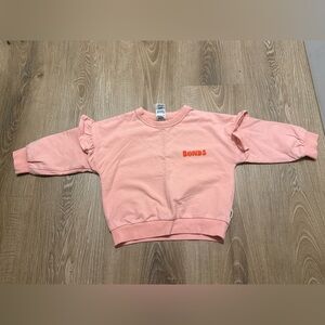 Bonds Kids Pink Sweatshirt with Ruffle Sleeves